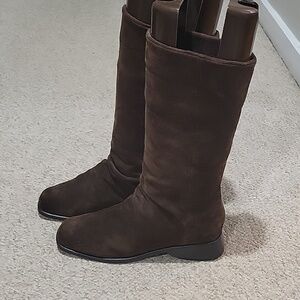 MARKON brown leather suede slouch calf high boots.  Size is 6.5 M.